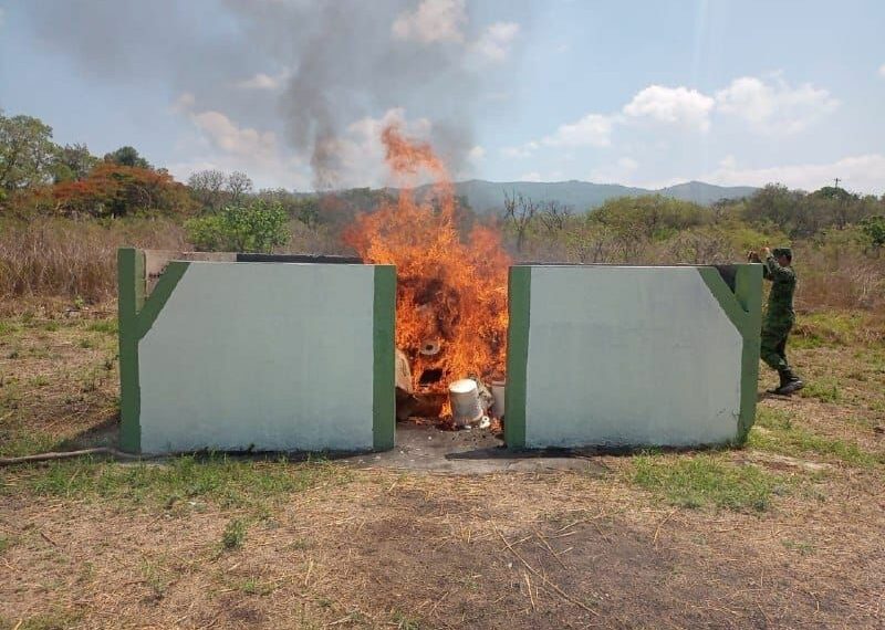 INCINERA FGR MÁS DE 99 KILOS DE NARCÓTICOS Y DESTRUYE OBJETOS DEL DELITO EN CHIAPAS