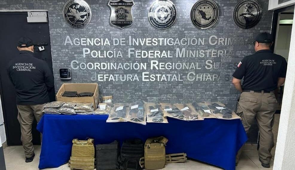 EN CATEO FGR ASEGURA ARMAS, CARTUCHOS Y VEHÍCULOS EN CHIAPAS