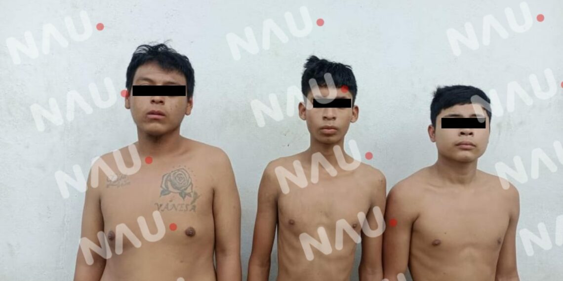 Pandilleros del barrio 18 fueron detenidos en la colonia Diamante, de Tapachula