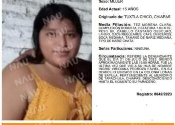 Buscan a menor de 15 años de edad