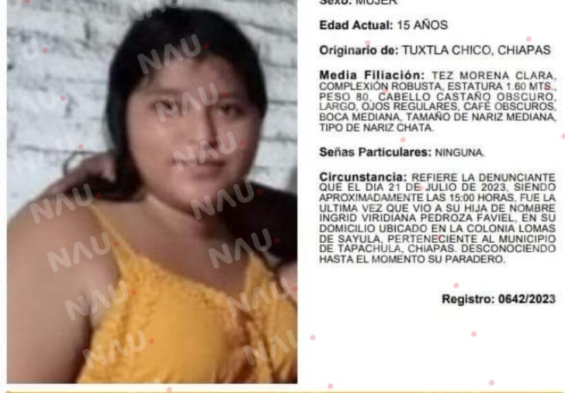 Buscan a menor de 15 años de edad