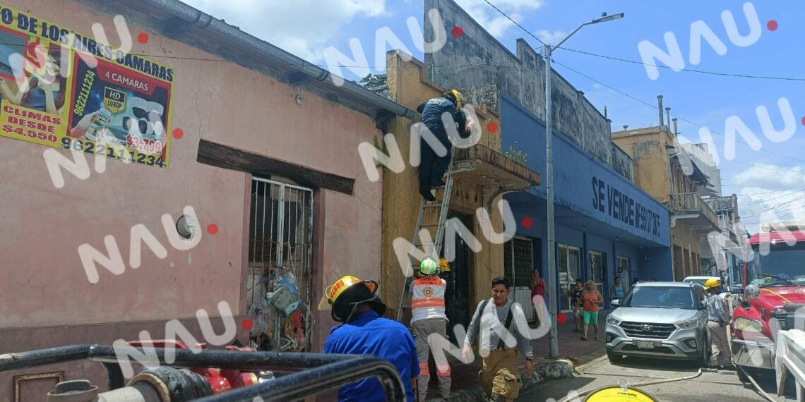 Conato de incendio en una casa en el centro de Tapachula