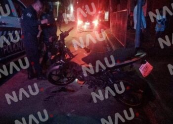 “Vídeo” Dos lesionados en accidente de motociclista