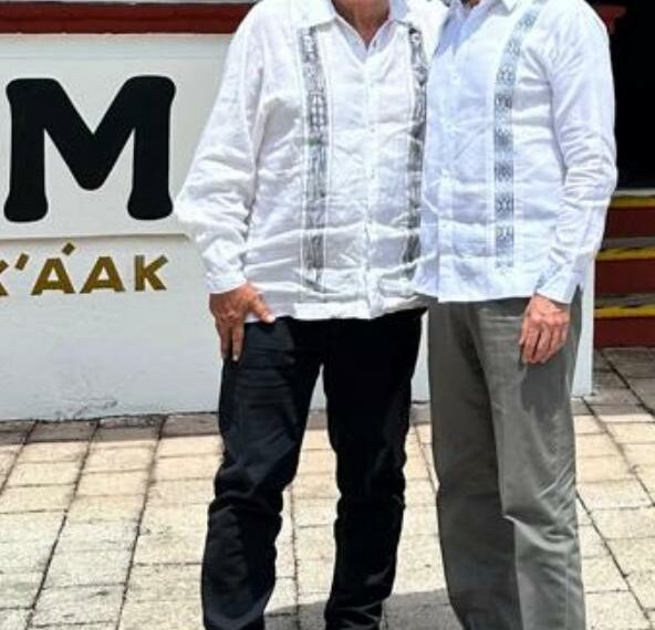 Rutilio Escandón acompaña a AMLO en supervisión de los trabajos del Tramo 1 del Tren Maya