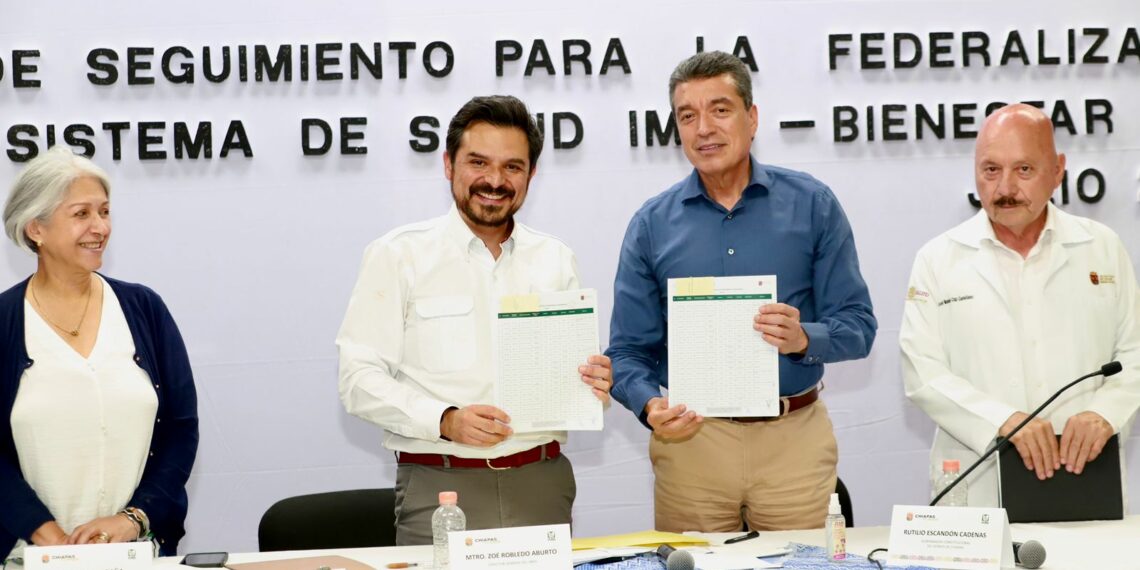 Rutilio Escandón y Zoé Robledo encabezan seguimiento para federalización del Sistema de Salud IMSS-Bienestar