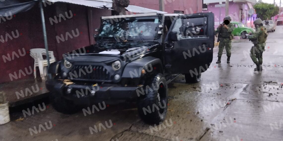 Un detenido deja enfrentamiento contra elementos de la guardia nacional y el ejército mexicano en el fraccionamiento San José el Eden