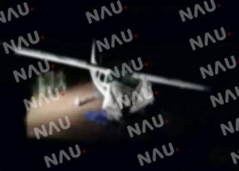 Aseguran avioneta con 120 paquetes de droga