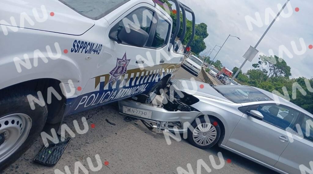 Chocan dos patrullas en Tapachula