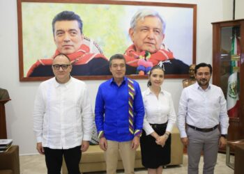 Se reúne Rutilio Escandón con Rene Orellana, representante del Banco de Desarrollo de América Latina