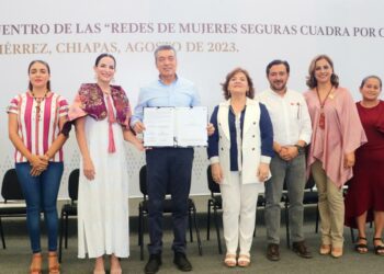 Asiste Rutilio Escandón al Primer Encuentro de las Redes de Mujeres Seguras Cuadra por Cuadra en Chiapas