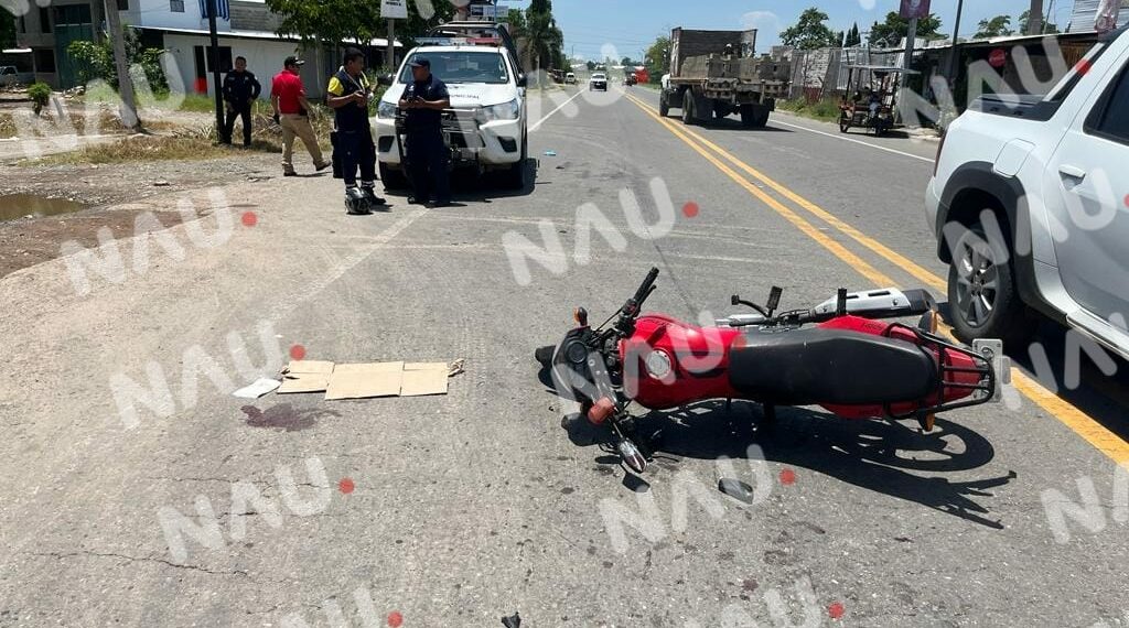 Motociclista atropella a peatón en el libramiento Sur oriente