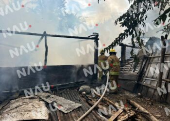 Se incendia casa en el cantón el Encanto