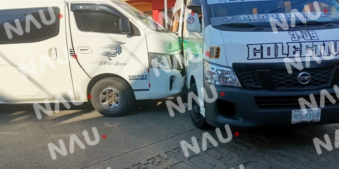 Choque de dos unidades del transporte público deja dos lesionados