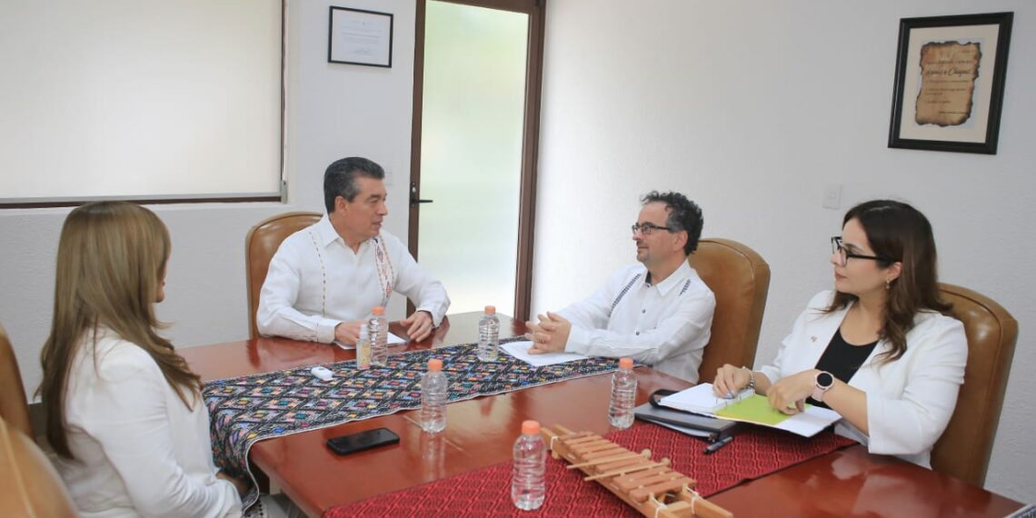 Rutilio Escandón sostiene reunión con el embajador de Reino Unido en México, Jon Benjamin