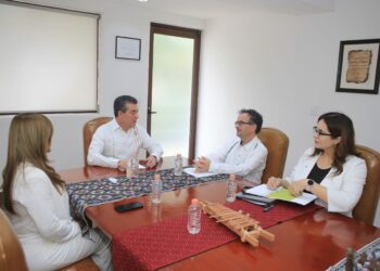 Rutilio Escandón sostiene reunión con el embajador de Reino Unido en México, Jon Benjamin