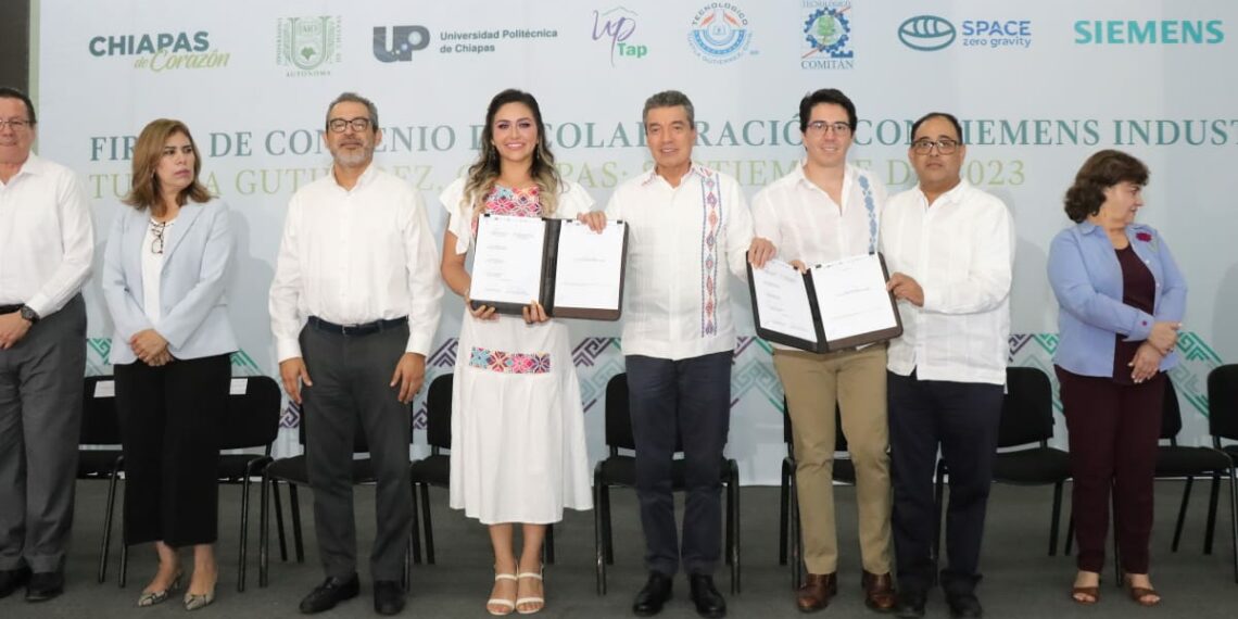 Atestigua Rutilio Escandón convenio entre Siemens Industry Software y universidades públicas de Chiapas