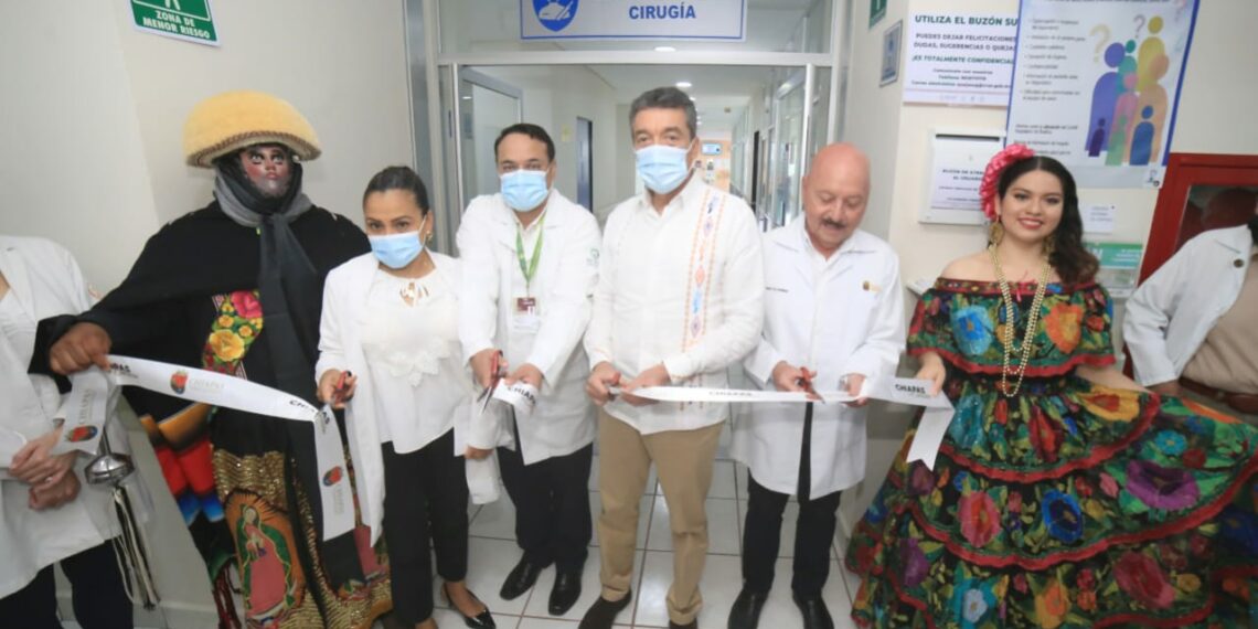 Fortalece Rutilio Escandón áreas de atención médica del Hospital de Especialidades Pediátricas