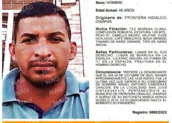 Reportan como desaparecido a una persona