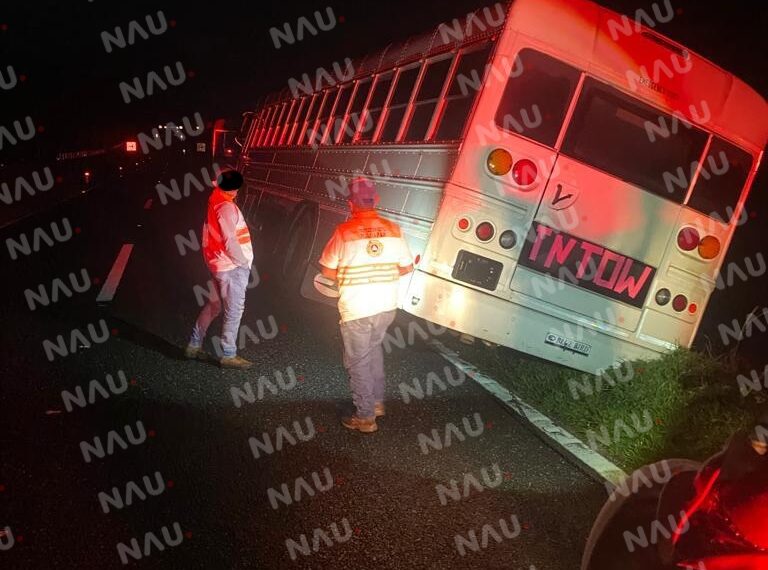 Trasmigrante se salió de la carretera