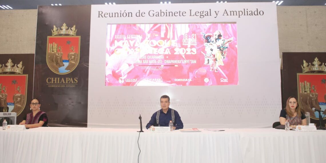 Rutilio Escandón pide a su Gabinete cerrar el quinto año de gobierno de forma responsable