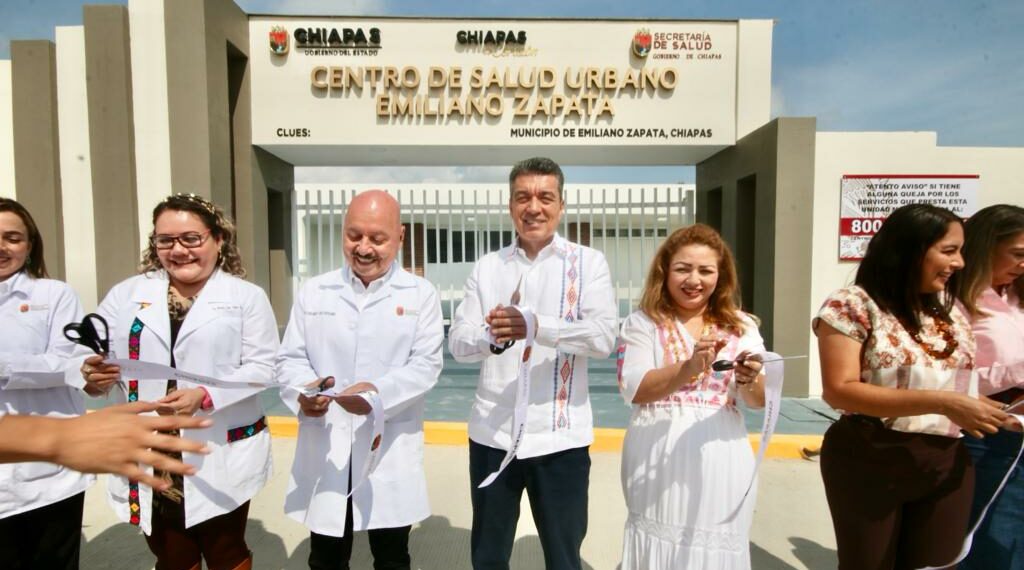 En Emiliano Zapata, Rutilio Escandón inaugura el Centro de Salud