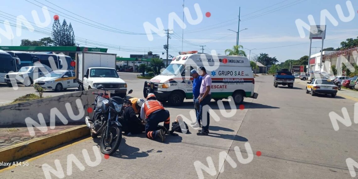 Motociclista lesionado