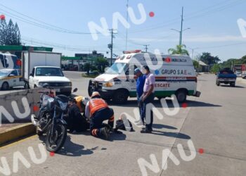 Motociclista lesionado