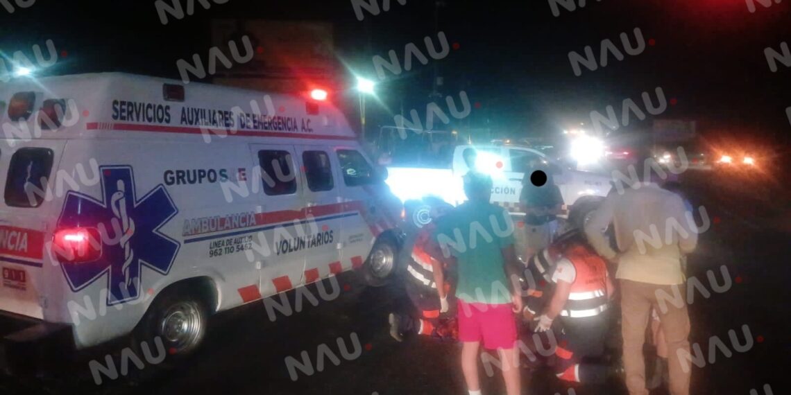 Motociclista lesionado en accidente