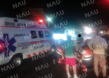 Motociclista lesionado en accidente