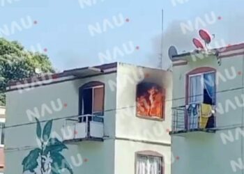 Se incendia un departamento de Casas Geo en Tapachula