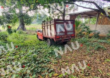 Abandonan una camioneta en Huehuetan
