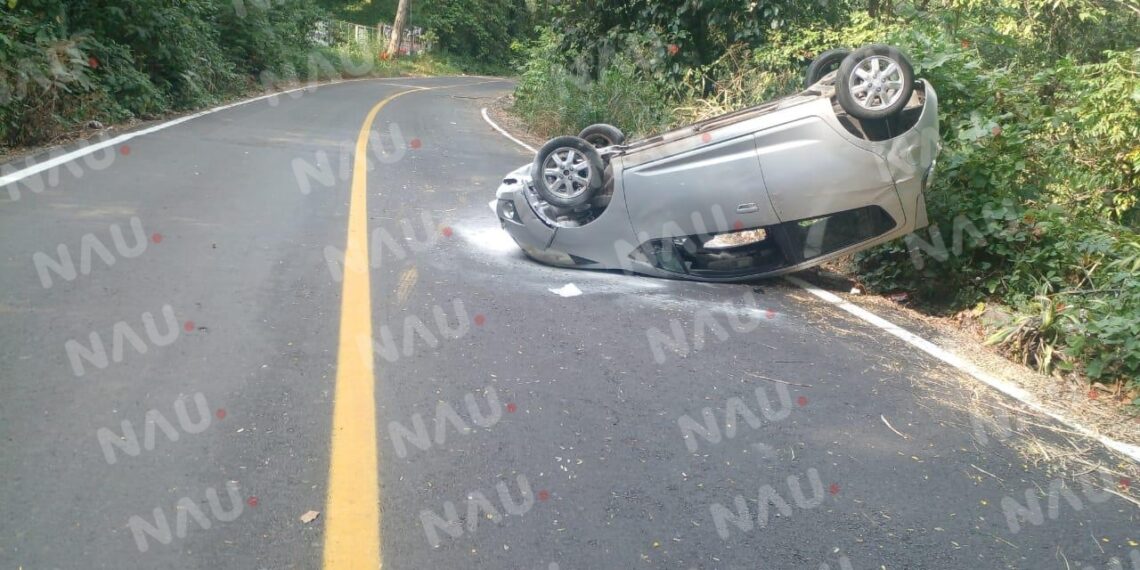 Se volcó en la carretera Tapachula – Nueva Alemania