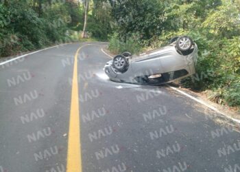 Se volcó en la carretera Tapachula – Nueva Alemania