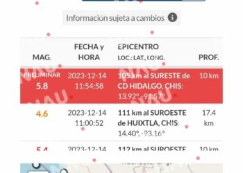 En las últimas horas, se han registrado 4 sismos