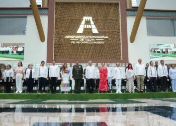 Acompaña Rutilio Escandón al presidente AMLO en la inauguración del Aeropuerto Internacional de Tulum