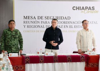 Encabeza Rutilio Escandón Mesa de Coordinación para la Construcción de la Paz y la Seguridad en Comitán