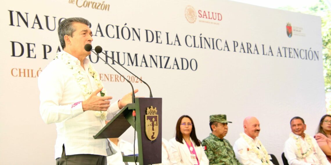 Inaugura Rutilio Escandón Clínica para la Atención de Parto Humanizado del municipio de Chilón