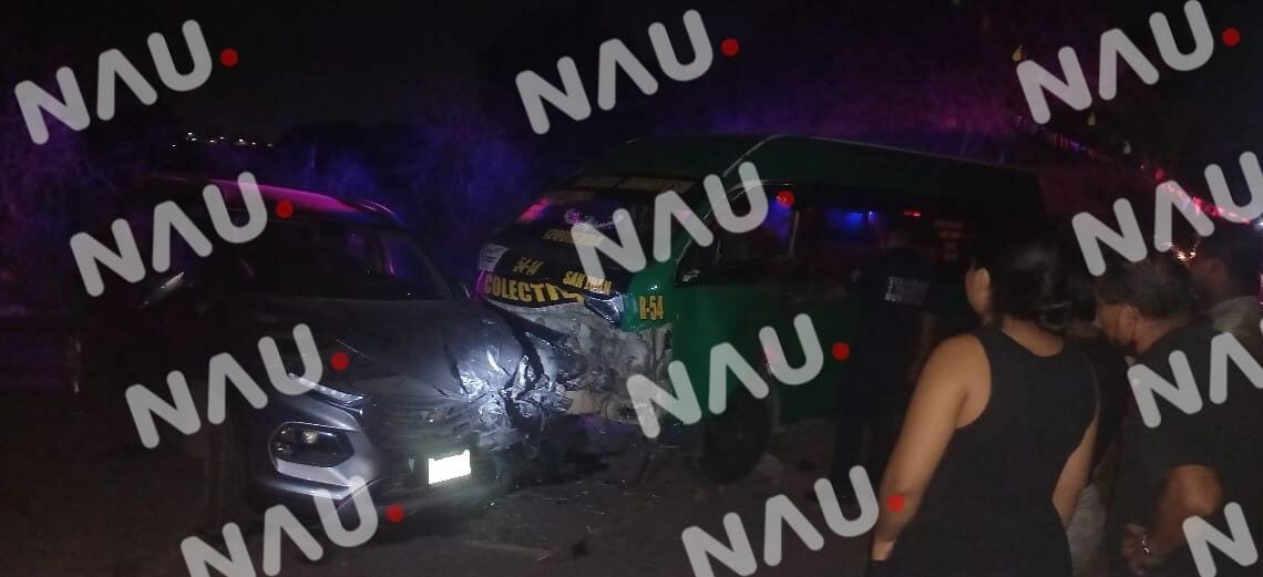 Más de 100 mil pesos en daños deja choque