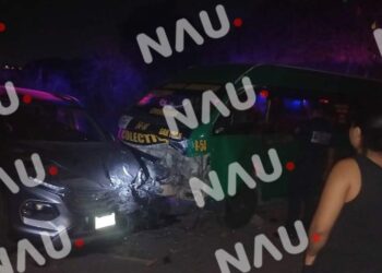 Más de 100 mil pesos en daños deja choque