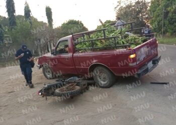 Motociclista resulta lesionado en accidente en Mazatán