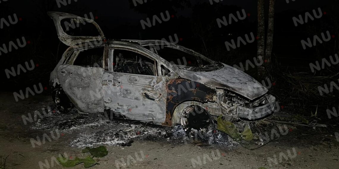 Encuentran Cuerpo Calcinado en Carro Incendiado en Tuzantán, Chiapas