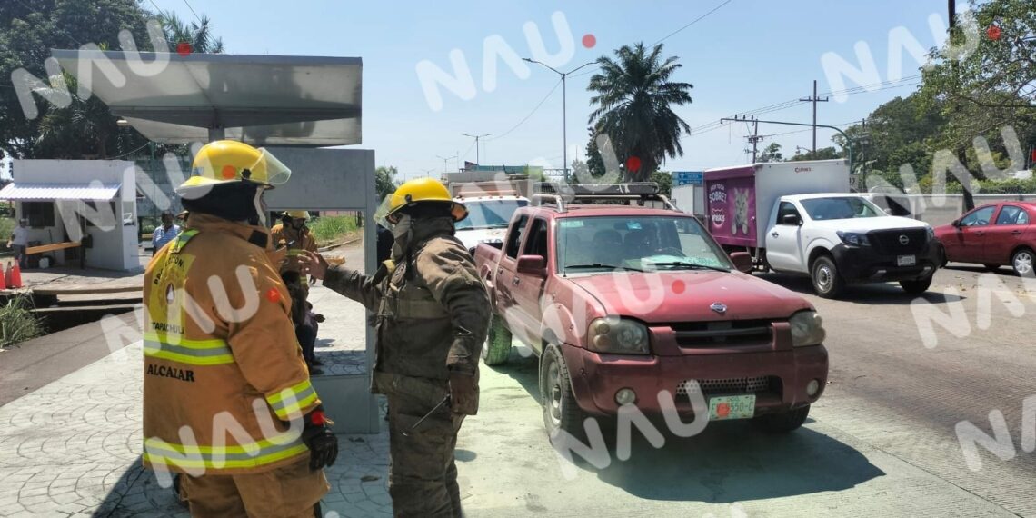 Conato de Incendio en Vehículo Moviliza a Autoridades en Tapachula