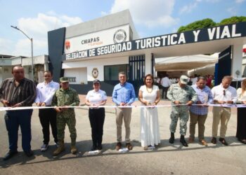 En Tapachula, inaugura Rutilio Escandón rehabilitación de la Delegación de Seguridad Turística y Vial