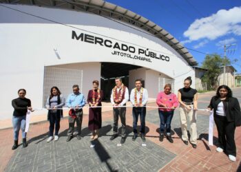 En Jitotol, Rutilio Escandón inauguró la construcción del Mercado Público Municipal