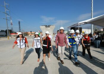 Rutilio Escandón supervisa obra del paso a desnivel de la Torre Chiapas y la apertura de vialidades alternas