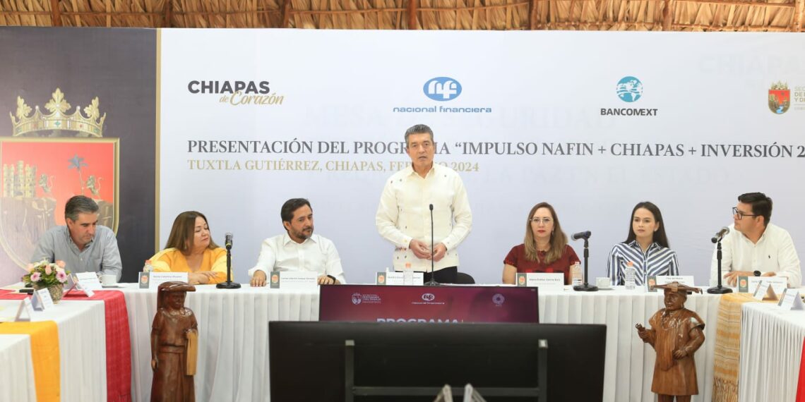 Encabeza Rutilio Escandón lanzamiento del programa Impulso Nafin + Chiapas + Inversión 2024