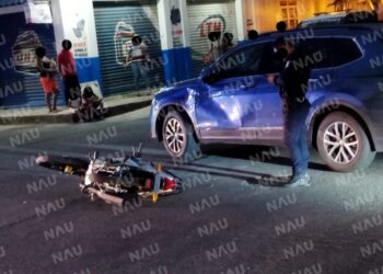 Atropellado en 11 Sur y 20 Oriente: Accidente entre Camioneta Volkswagen Tiguan y Motocicleta Italika 200cc