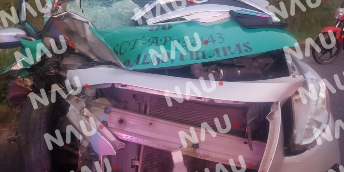 Choque en la Carretera Ciudad Hidalgo – Tapachula genera atención inmediata