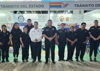 Elementos de la Policía Estatal de Tránsito participan en la Expo Feria Tapachula 2024 con un stand informativo de acciones en materia de seguridad y cultura vial