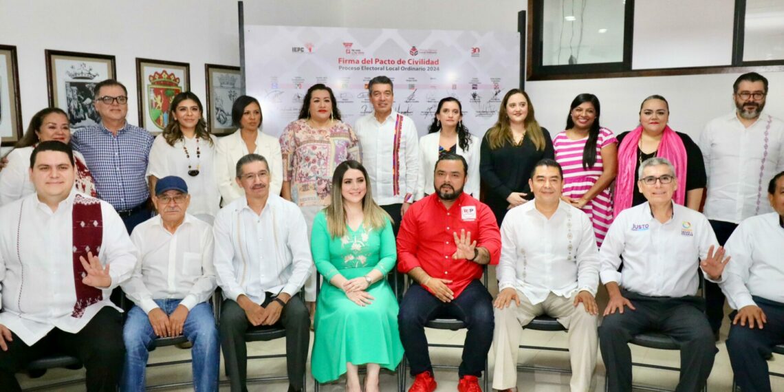 En Chiapas, firman Pacto de Civilidad para el Proceso Electoral Local Ordinario 2024